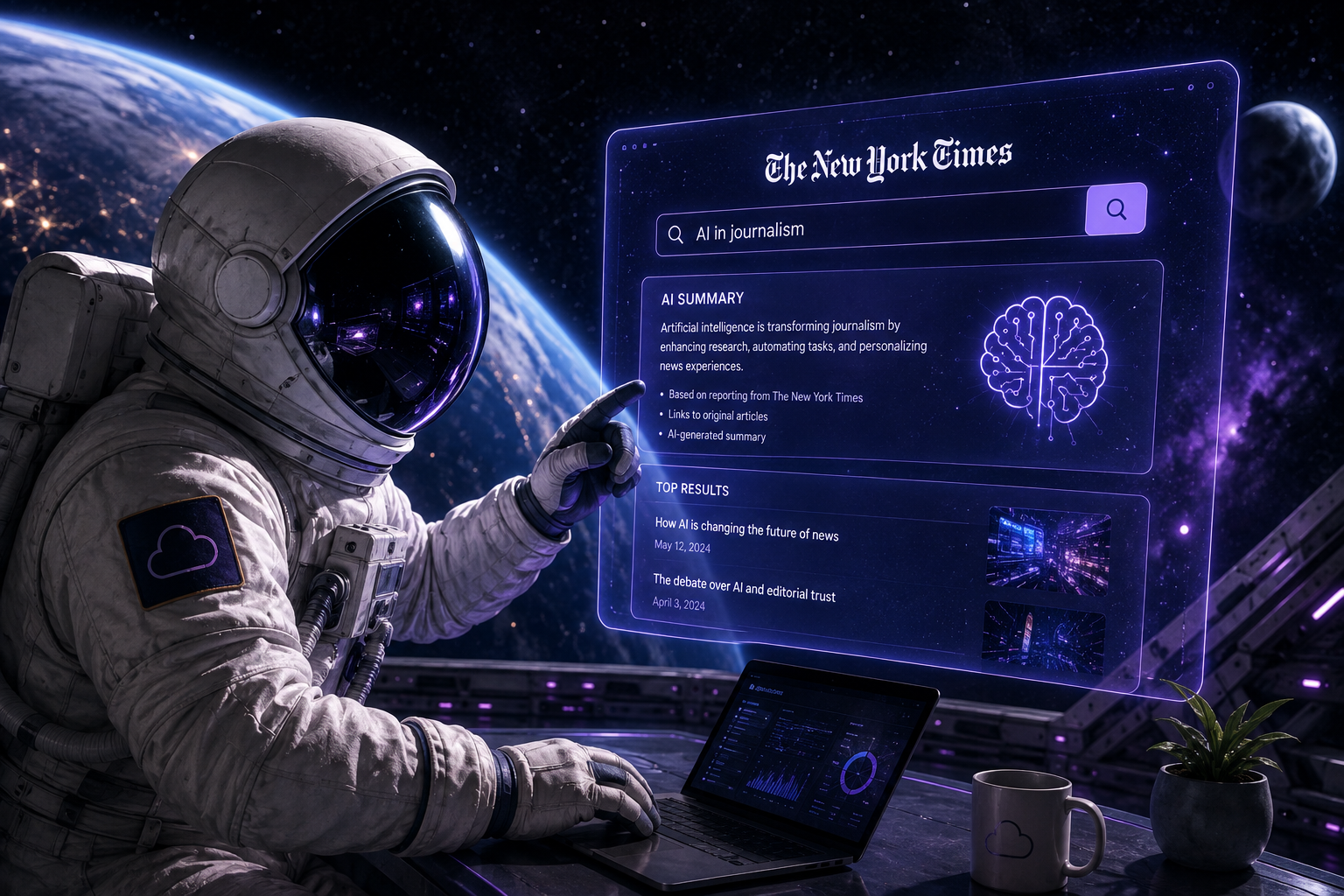 Inteligencia artificial aplicada a buscadores y resúmenes de noticias en medios digitales.